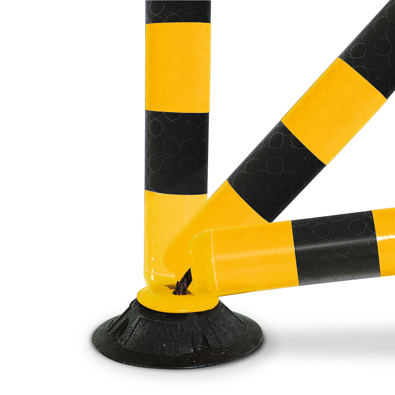 FlexPin Reflective Flexible Post (Black/Yellow) - 1000mm