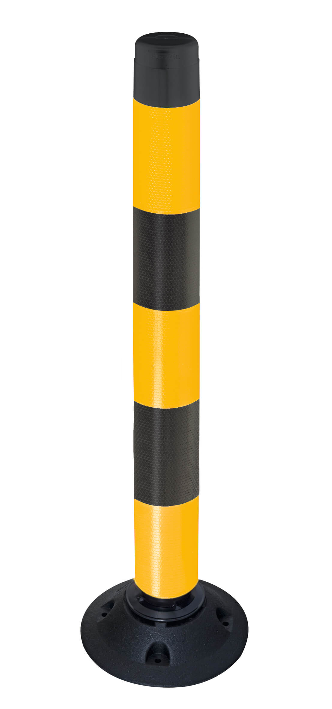 FlexPin Reflective Flexible Post (Black/Yellow) - 1000mm