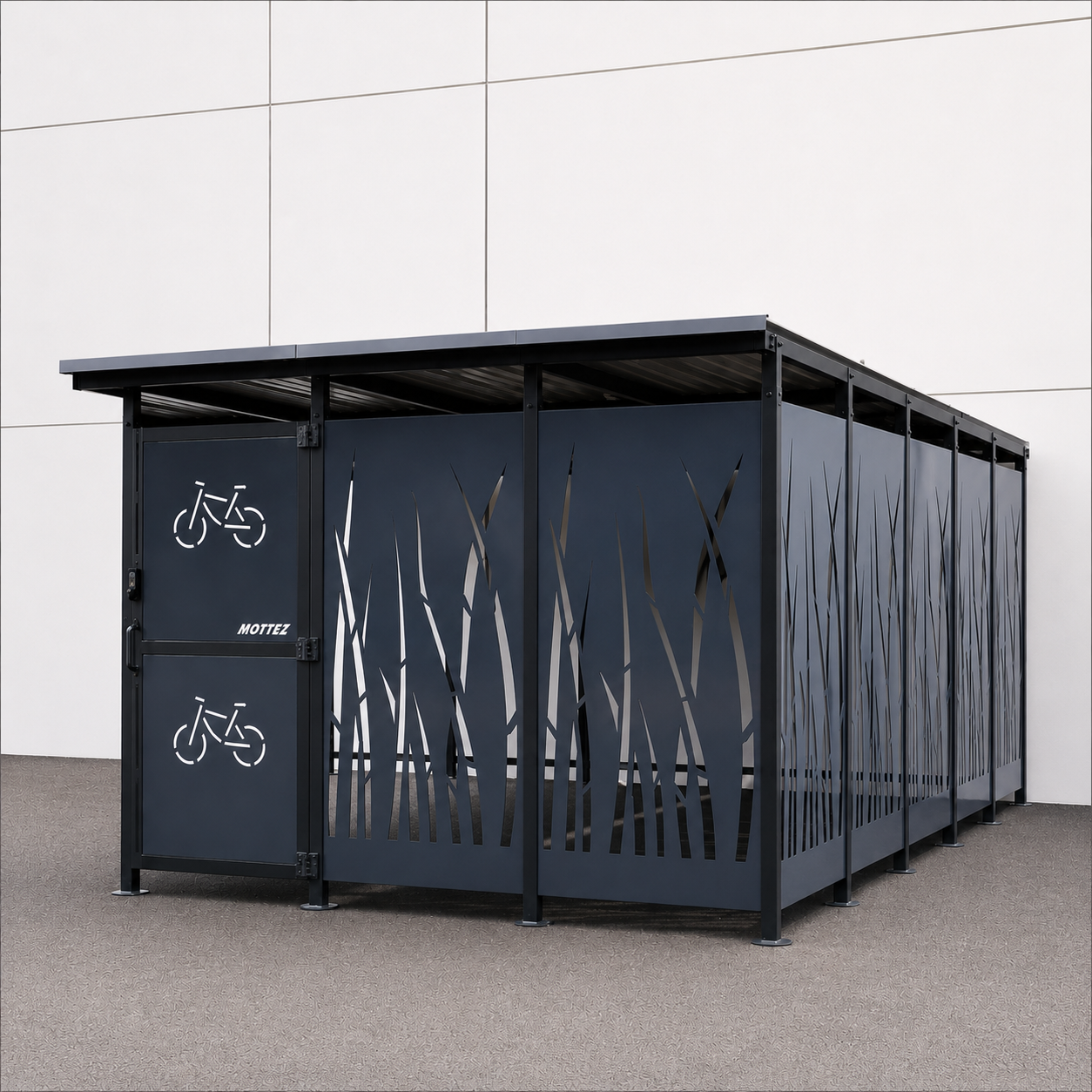 Cubic Secure Bike Shelter (Reed Design)