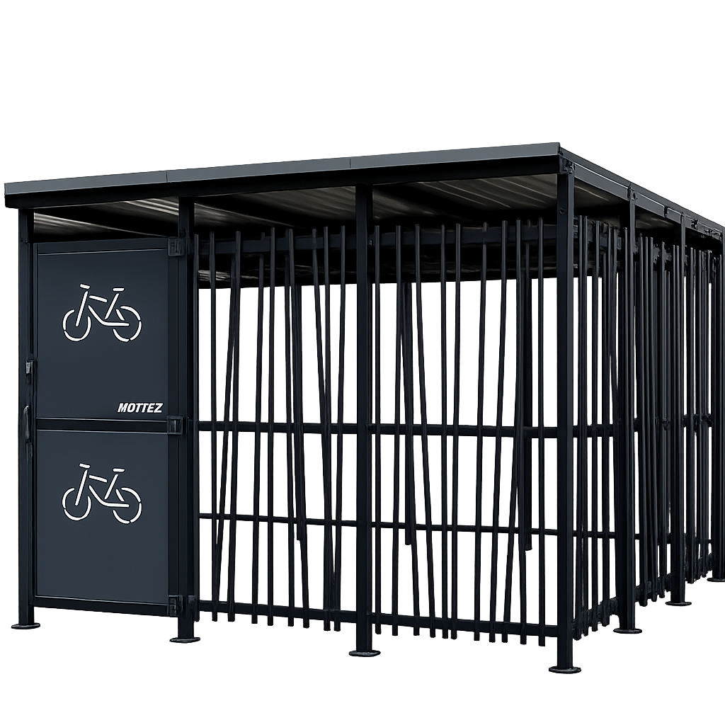 Cubic Secure Bike Shelter (Bamboo Design)