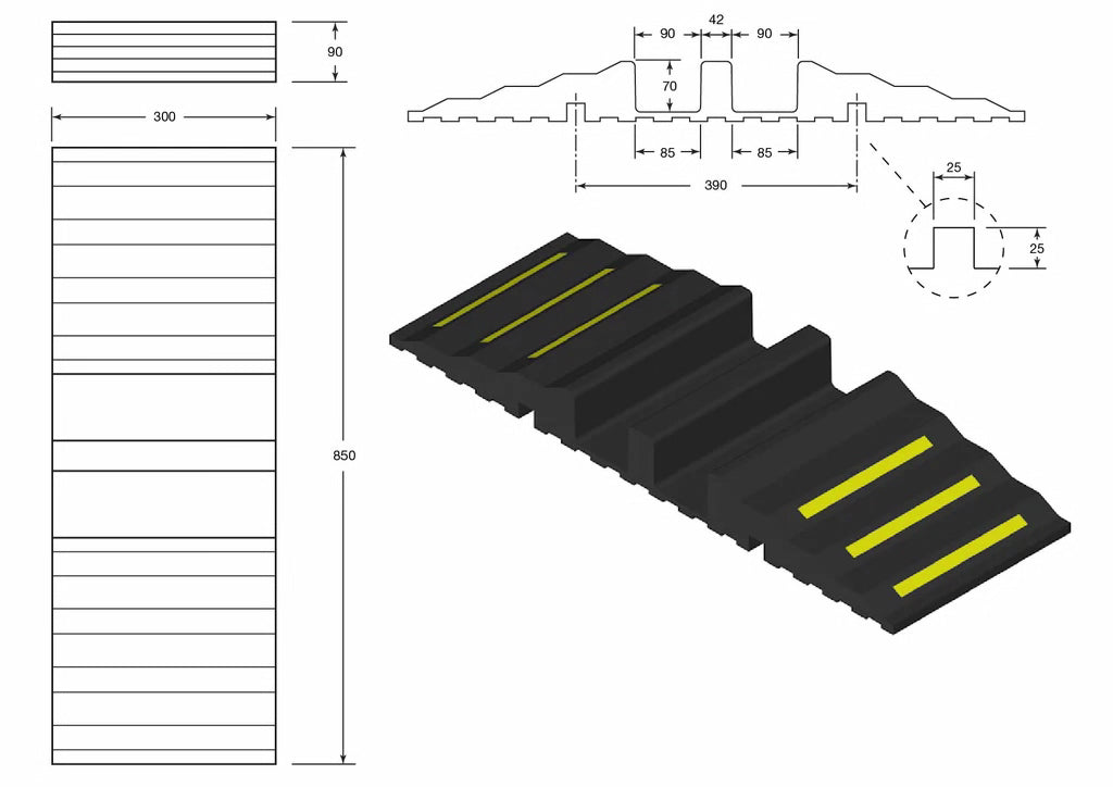 HR3 Fire Hose Protection Ramps
