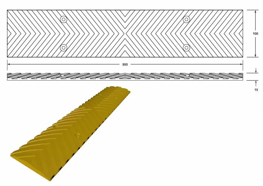 Plastic Safety Rumble Strip