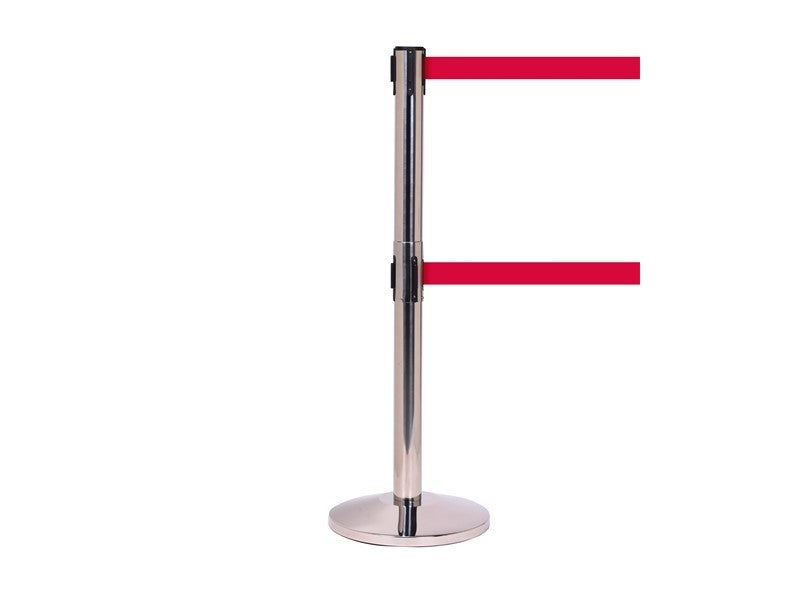 QueueMaster Twin Retractable Belt Barrier