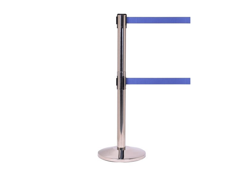 QueueMaster Twin Retractable Belt Barrier