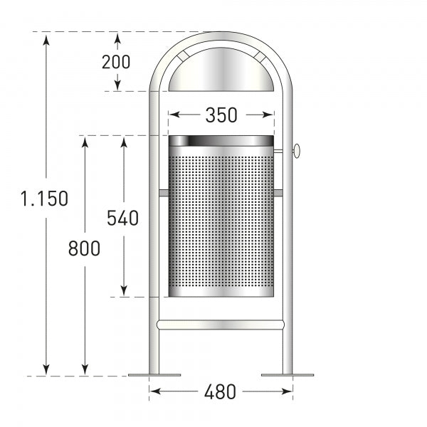 Stainless Steel Litter Bin