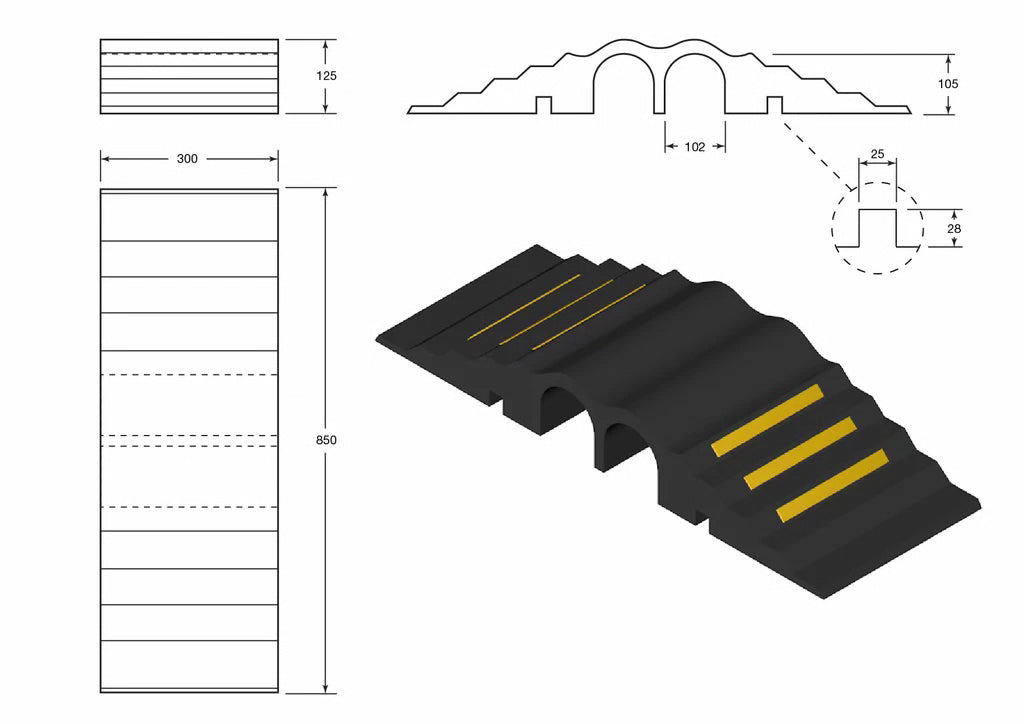 Steel Reinforced Hose Ramp