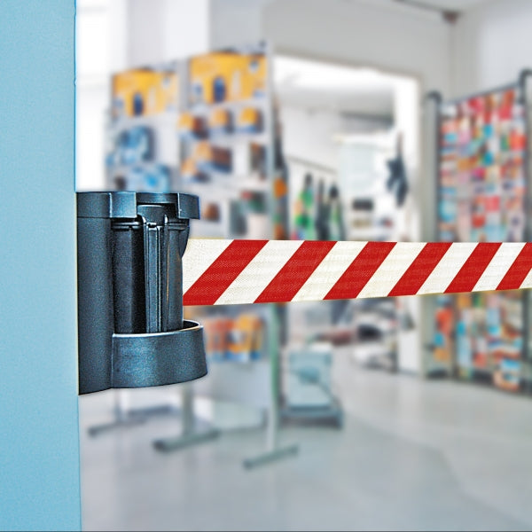 Traffic-Line Wall-Mounted Retractable Belt Barrier