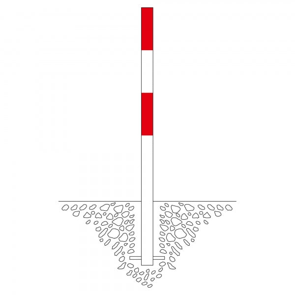 Traffic Line Steel Bollard - Sub-Surface Mount