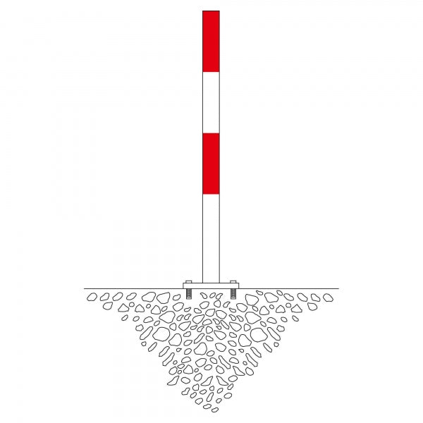 Traffic Line Steel Bollard - Surface Mount
