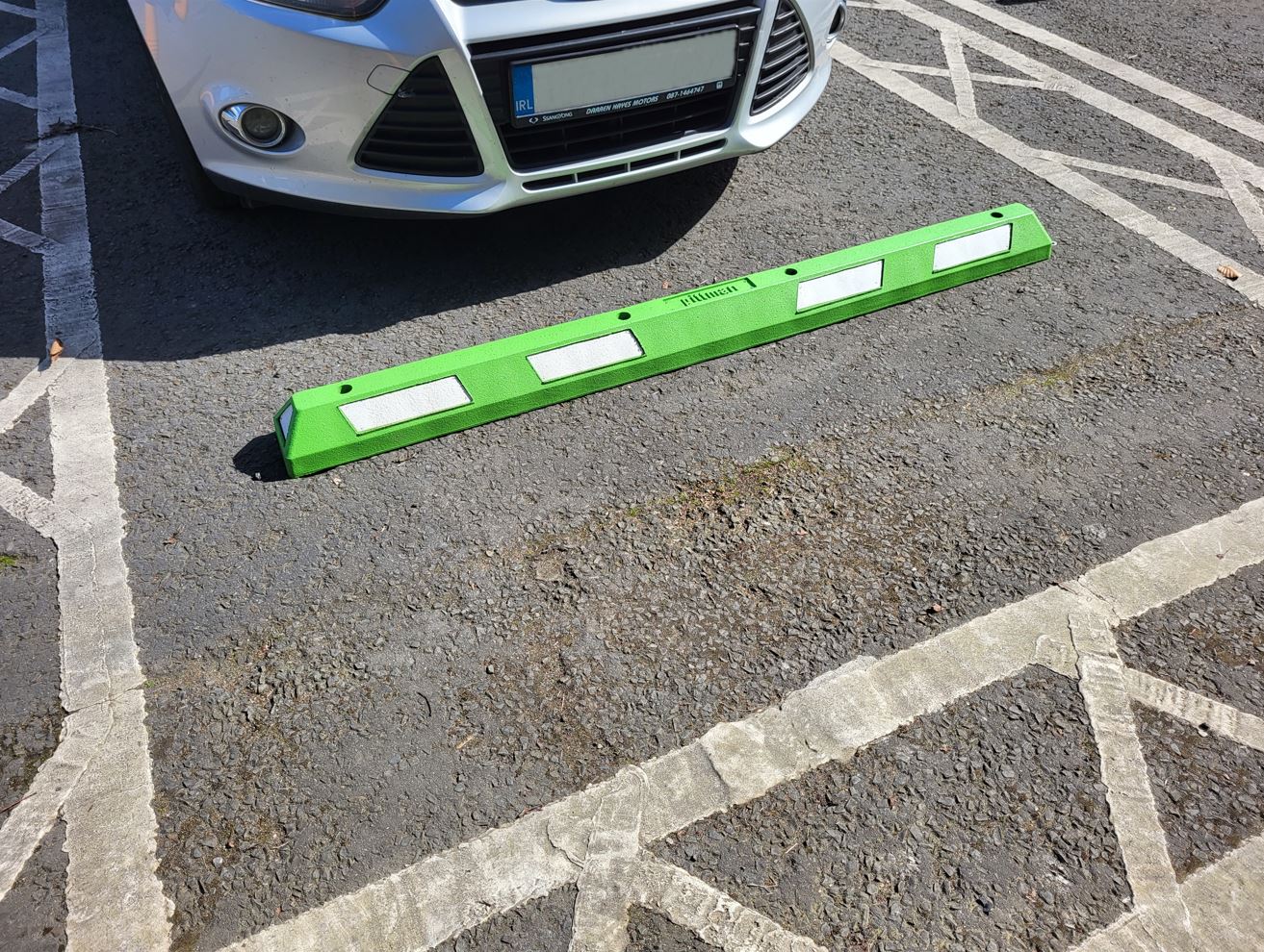 XPT wheel stop in parking space