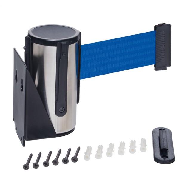 Wall Mounted Retractable Belt Post - 2.5 Metre
