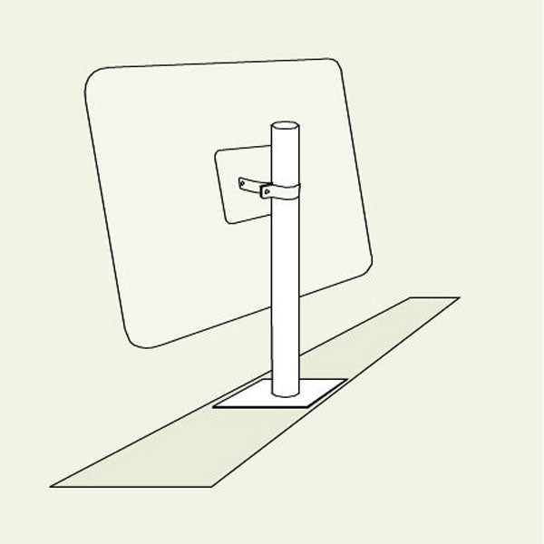 Convex Mirror Bracket - Horizontal Surfaces