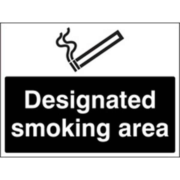 Designated Smoking Area Safety Sign