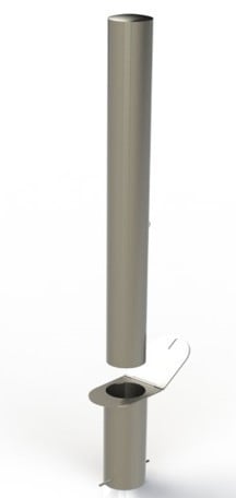 Semi Dome Removable Stainless Steel Bollard Ø 114mm