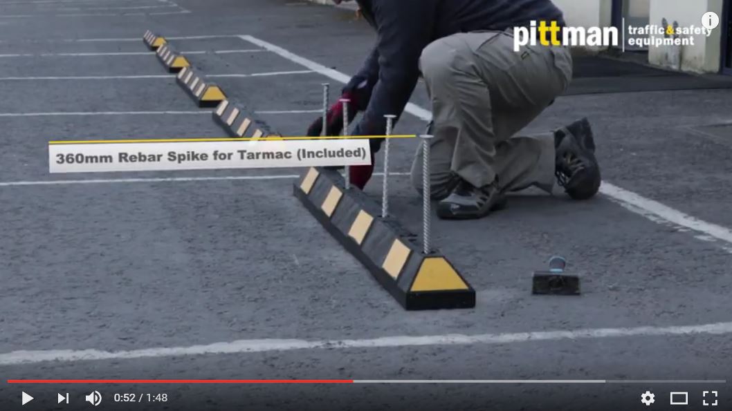 Park It 1800mm Rubber Wheel Stop (Blue)