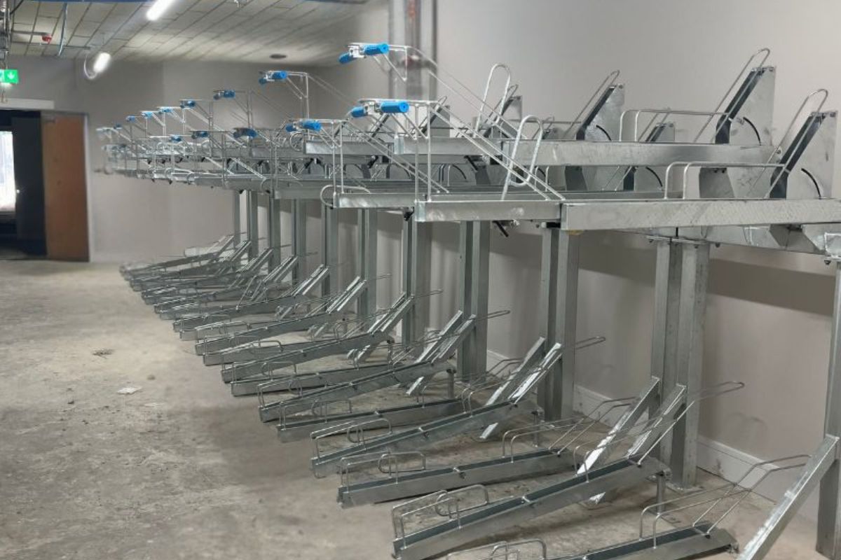 2 tier bike racks installation