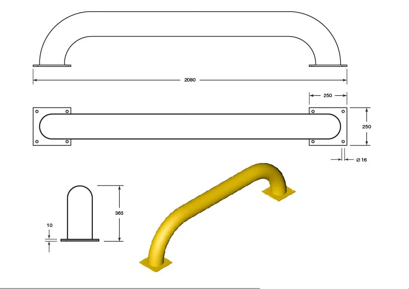 Straight Wheel Guides Pair