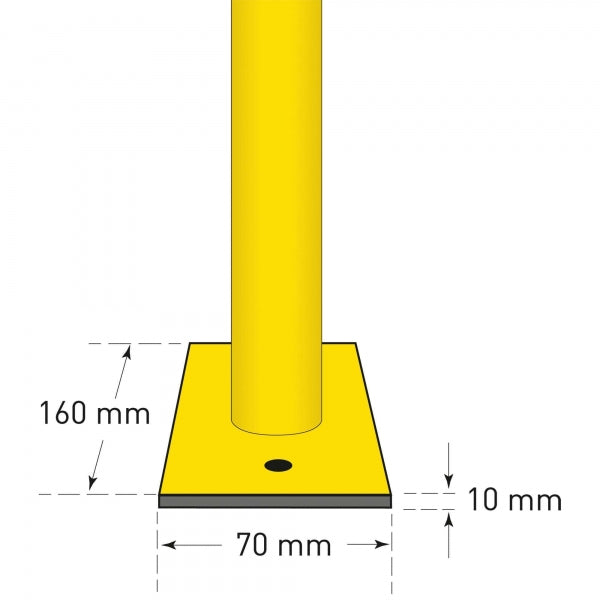 Steel hoop guard base plate dimensions