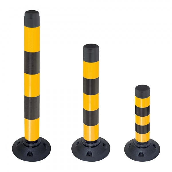 FlexPin Reflective Flexible Post (Black/Yellow) - 460mm