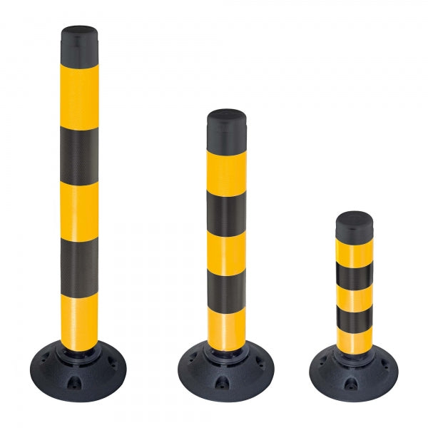 FlexPin Reflective Flexible Post (Black/Yellow) - 760mm