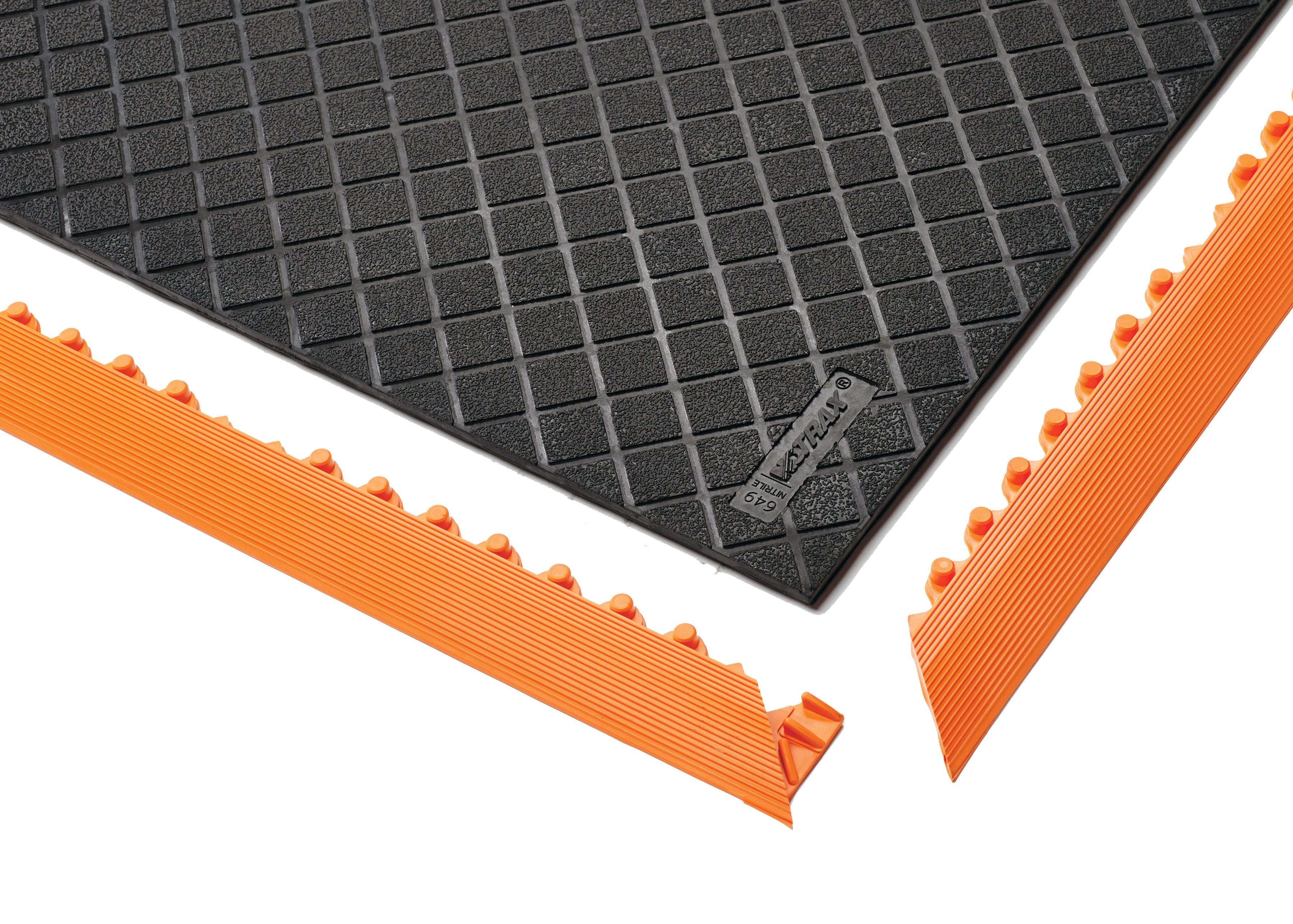 Safety Stance Solid™ Anti-Fatigue Mat Orange Bevels