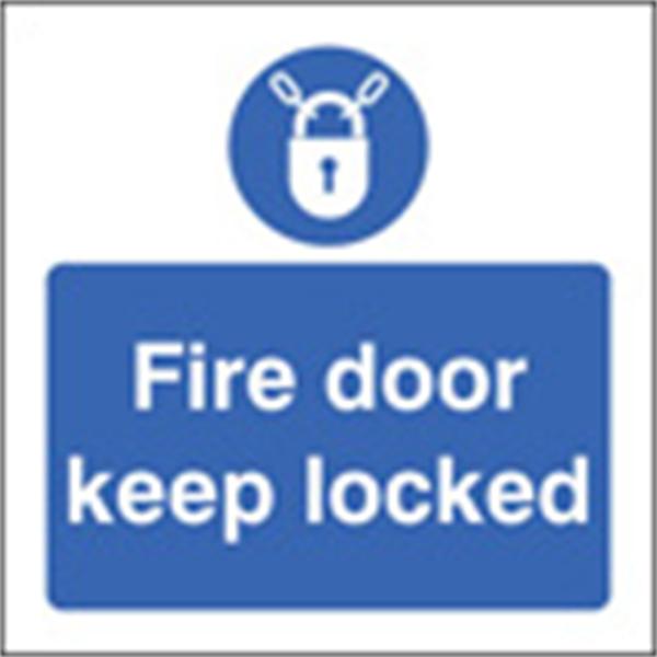 Fire Door Keep Locked Door Sign