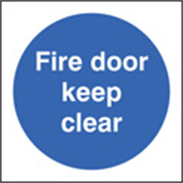 Fire Door Keep Clear Door Sign