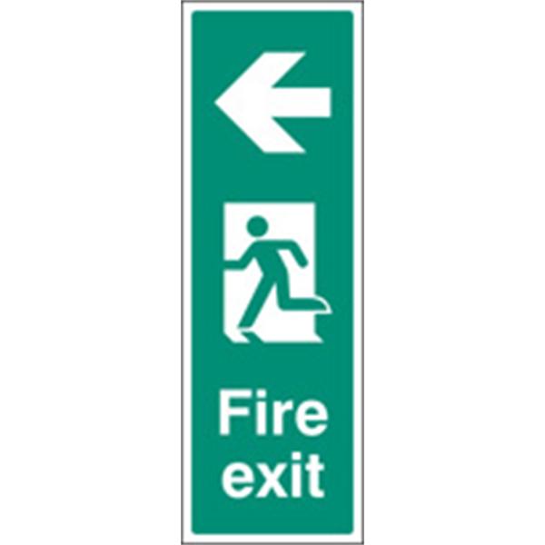 Fire Exit Left Emergency Escape Sign (Portrait)