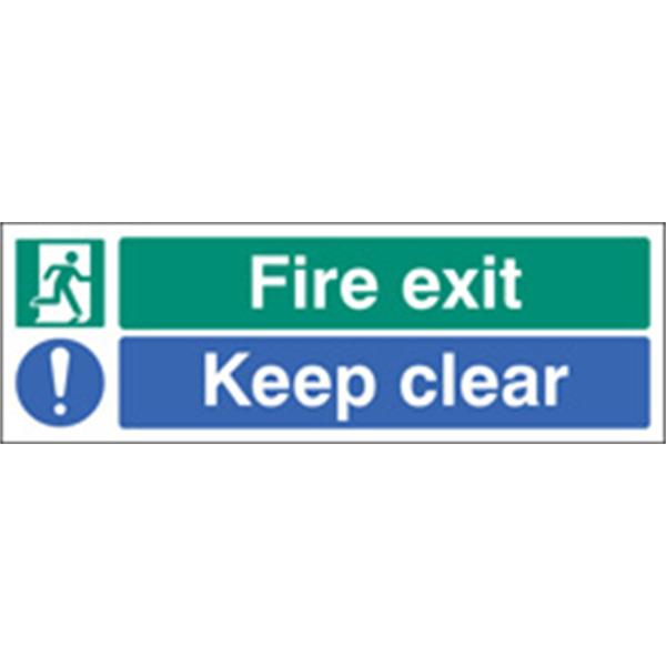 Fire Exit / Keep Clear Sign