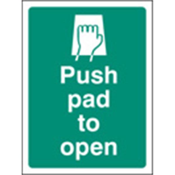 Push Pad Open Emergency Escape Sign