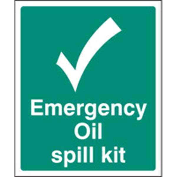 Emergency Oil Spill Kit Sign