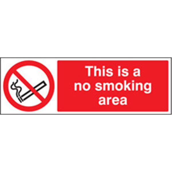 This Is A No Smoking Area Safety Sign