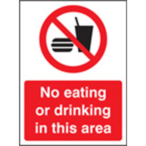 No Eating or Drinking Prohibition Sign