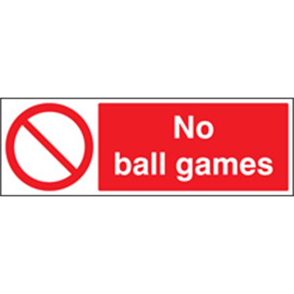 No Ball Games Prohibition Sign