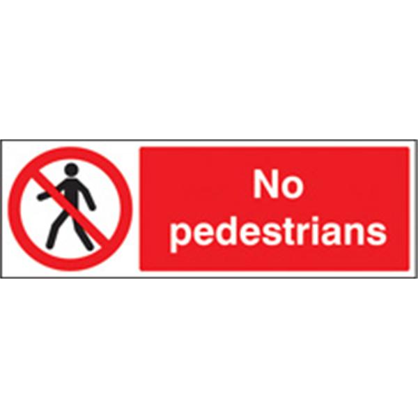No Pedestrians Prohibition Sign