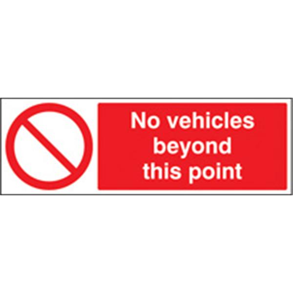 No Vehicles Beyond This Point Prohibition Sign