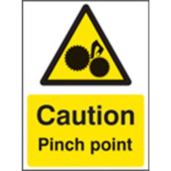 Pinch Point Warning Sign