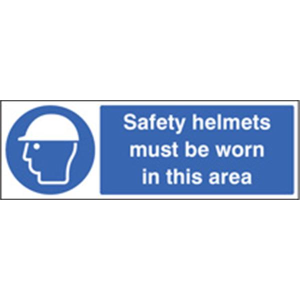 Safety Helmets Must Be Worn Mandatory Sign