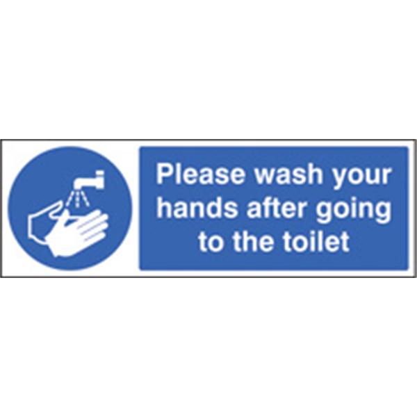 Please Wash Your Hands After Using The Toilet Mandatory Sign