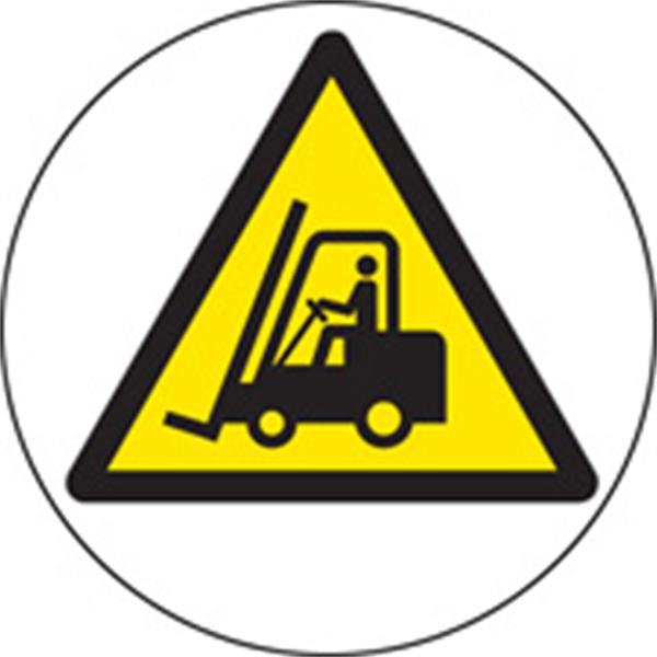 Forklift truck floor safety sign