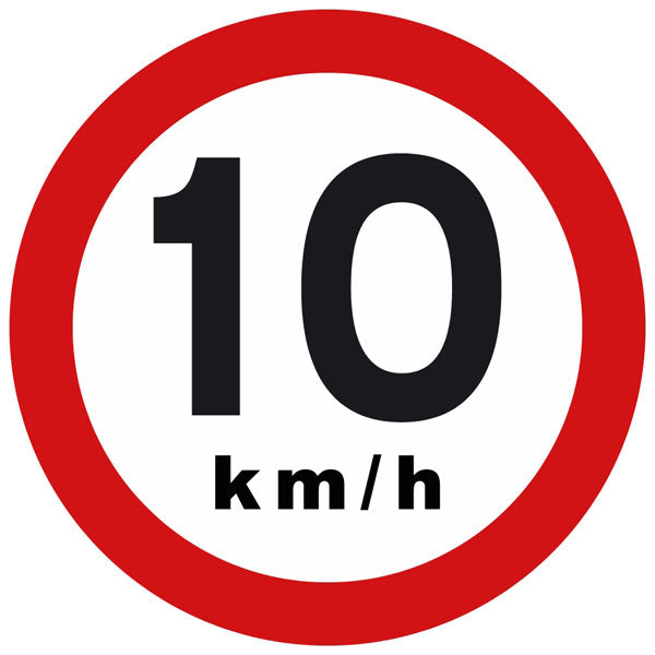10km/h Safety Sign