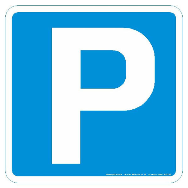 Parking Symbol Safety Sign