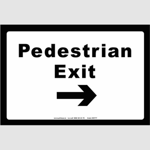 Pedestrian Exit 600 x 400mm Safety Sign