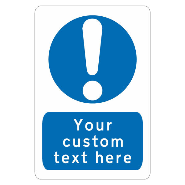 Mandatory Safety Sign - Custom Text