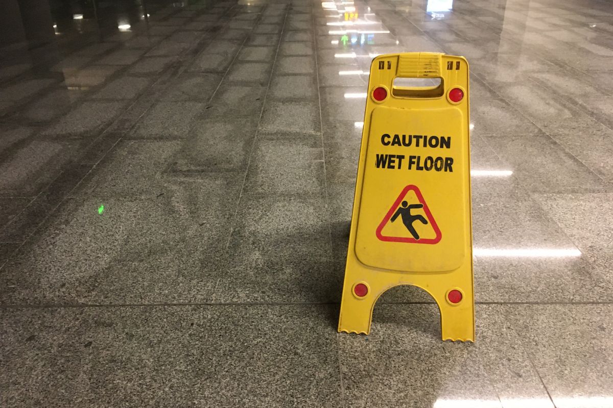 plastic wet floor signs