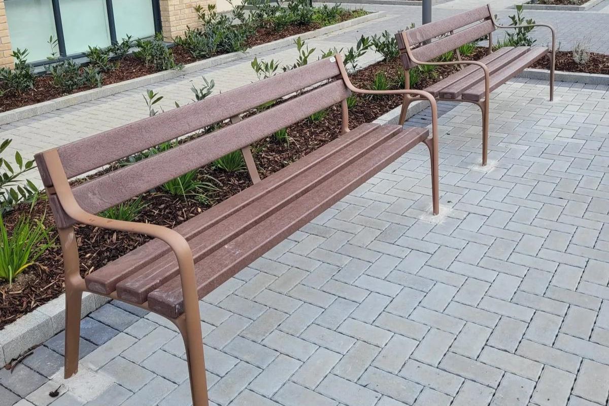 recycled plastic benches