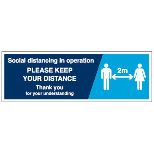 Social Distancing In Operation Safety Sign